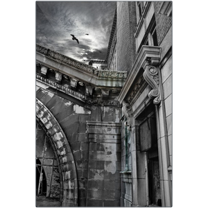 "Michigan Central Station Detail" Metal Print