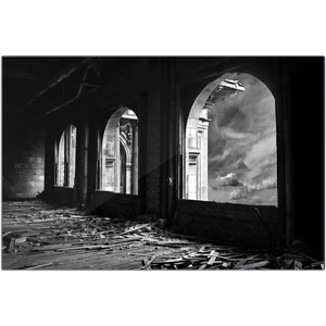 "Top Floor View - Michigan Central Station" Metal Print