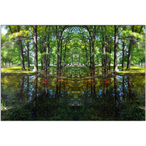 "Sacred Forest Lake" Metal Print